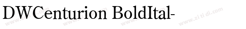 DWCenturion BoldItal字体转换
